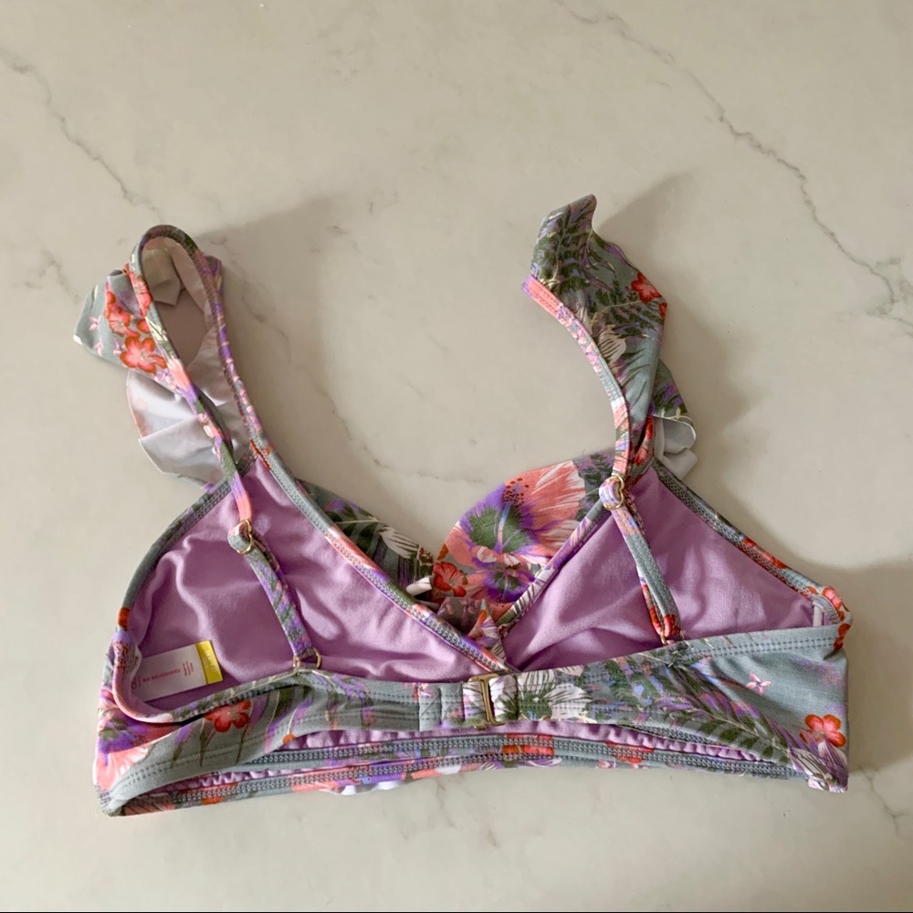 No Boundaries Women’s Gray River Floral Bikini Top Size Large - Picture 5 of 8